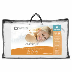 white duck feather & down pillow
