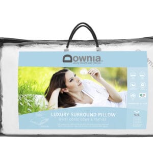 white goose down & feather pillow