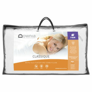 white duck feather & down pillow