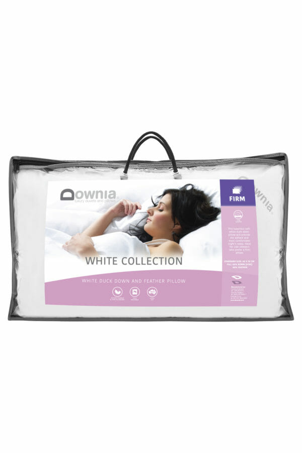 white duck down & feather pillow